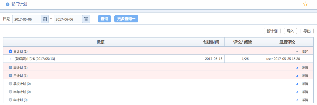 華天動力OA系統(tǒng)體驗(yàn)之部門工作