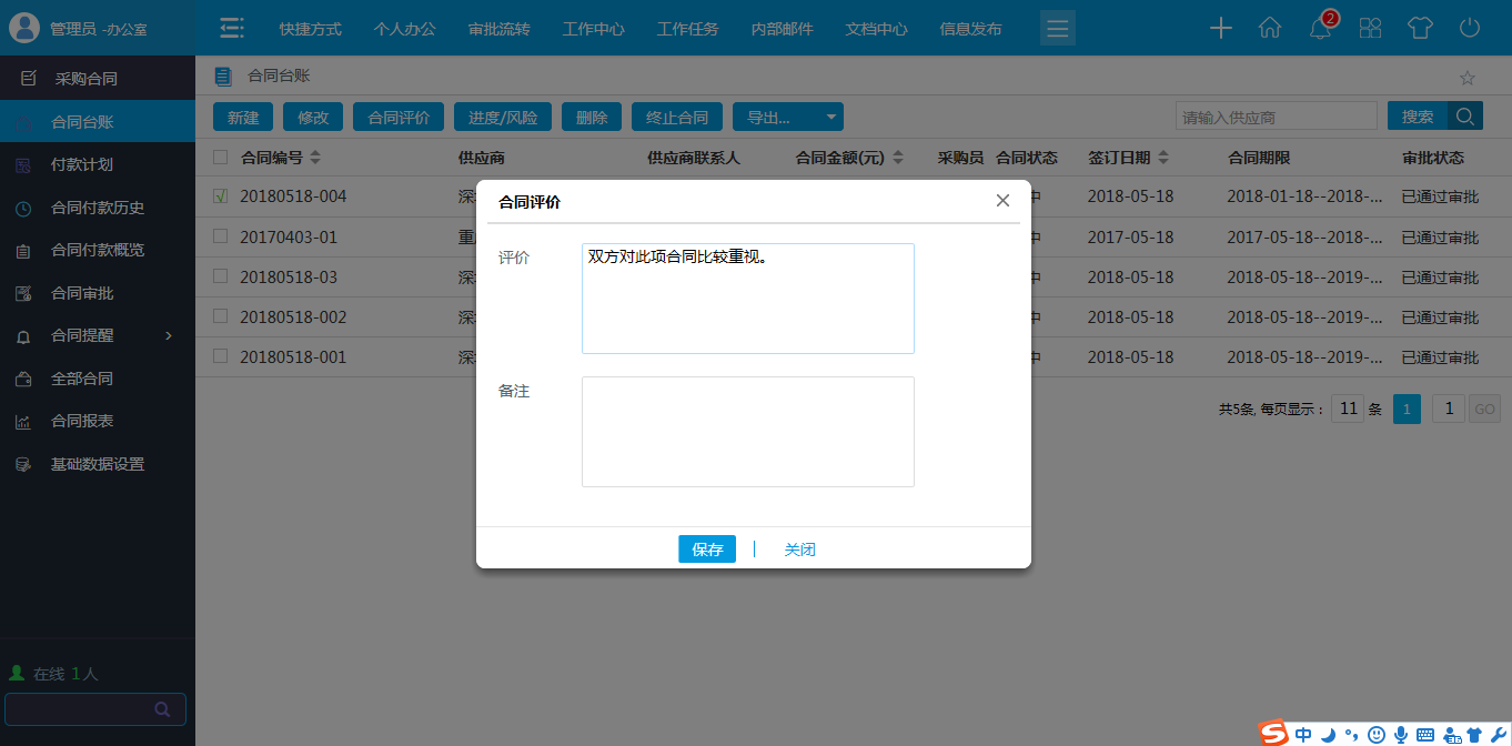 OA系統(tǒng)管理采購(gòu)合同有什么特別之處？