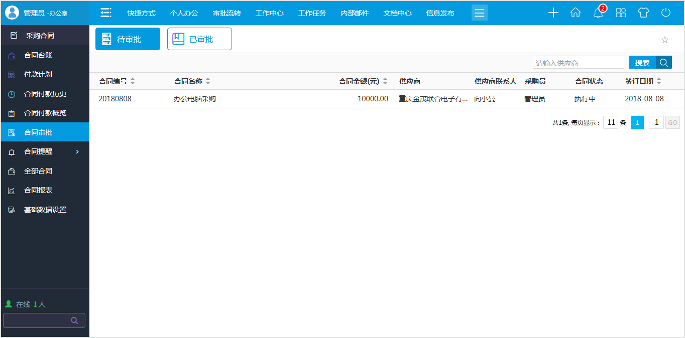 OA系統(tǒng)管理采購(gòu)合同有什么特別之處？